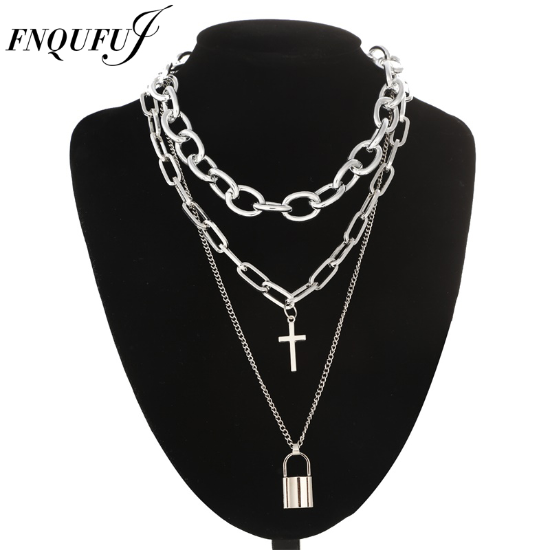 Men Accessories Neck Chain - FNQUFUJ Collana a catena punk con