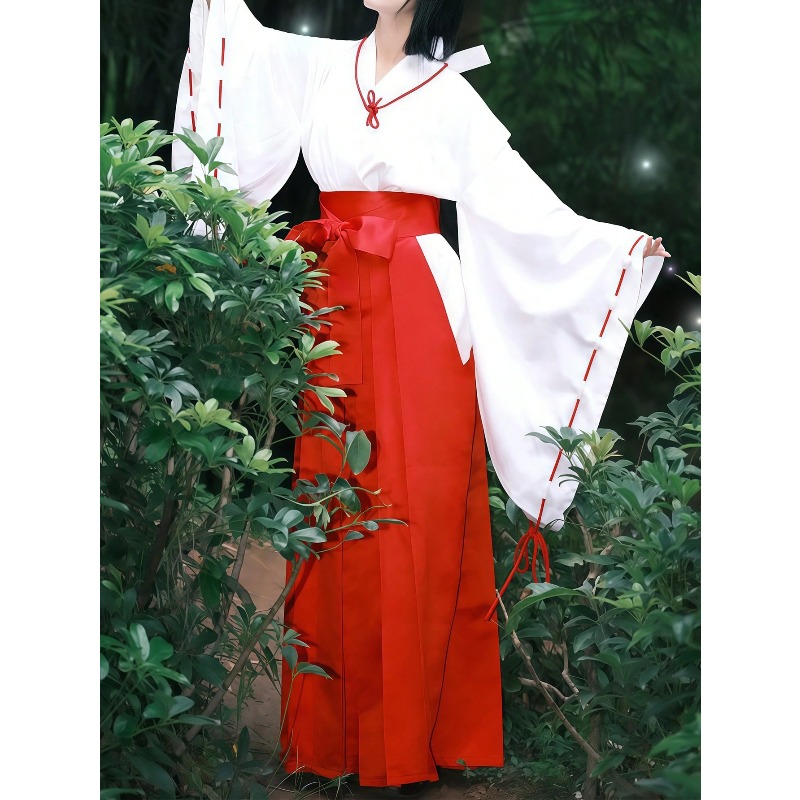 Men'S Kimono Accessories - Anime Kikyo Inuyasha Costume Cosplay Rosso